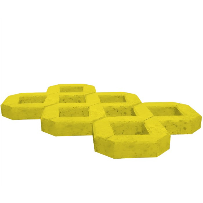 Газонная решетка (ФЭМ-27) 600х400х100 Желтый