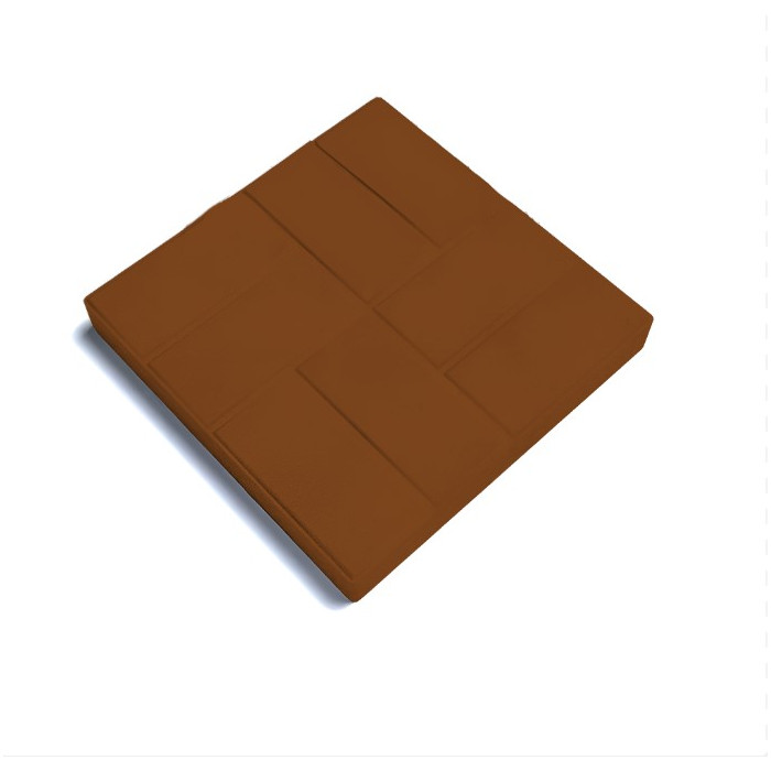 Квадратная тротуарная плитка 400х400х70 паркет Коричневый